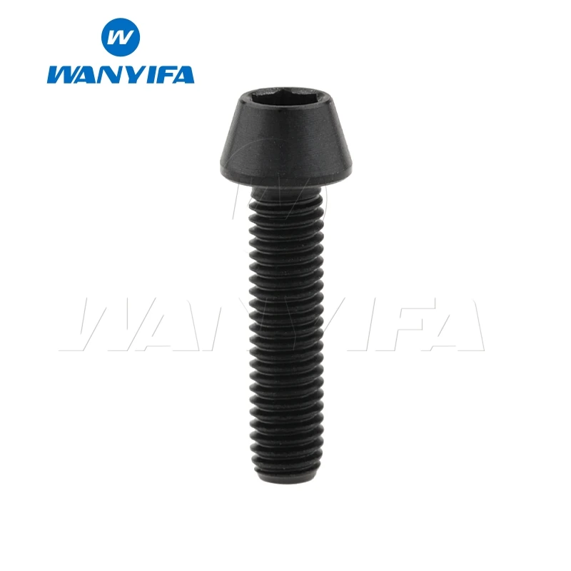 M5x20 Black Wanyifa конус колпачки Винт С Титановым болтом M5x9 15, 16, 18, 20, 25 30 35, 40 45 50 55 60 мм для Велосипедный вынос руля велосипедный крепеж - Цвет: M5x20 Black
