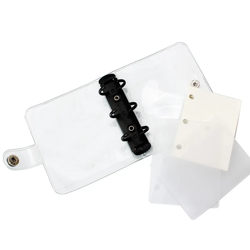 Металлическая трехдырчатая мини-катушка в виде листа Прозрачная ПВХ крышка