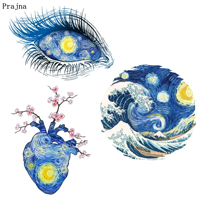 

Нашивки праджна Ван Гог, термонаклейки для одежды, футболки