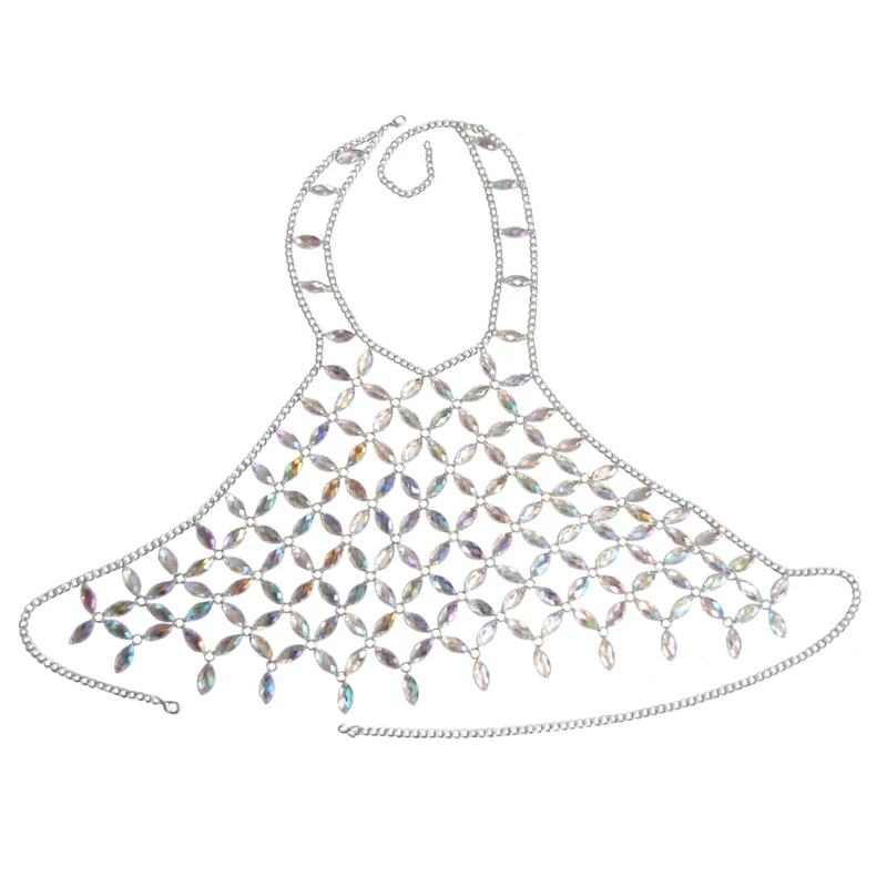 Женское сексуальное ожерелье с лямкой на шее цепочка для бикини многослойное