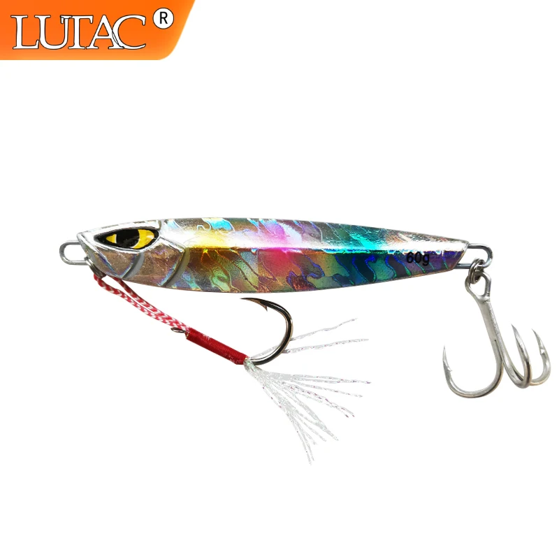 

Lutac Fishing Lures Jig Lead Fishing Wobblers Artificial Stickbaits 60g 82mm Laser Tackle Wholesale