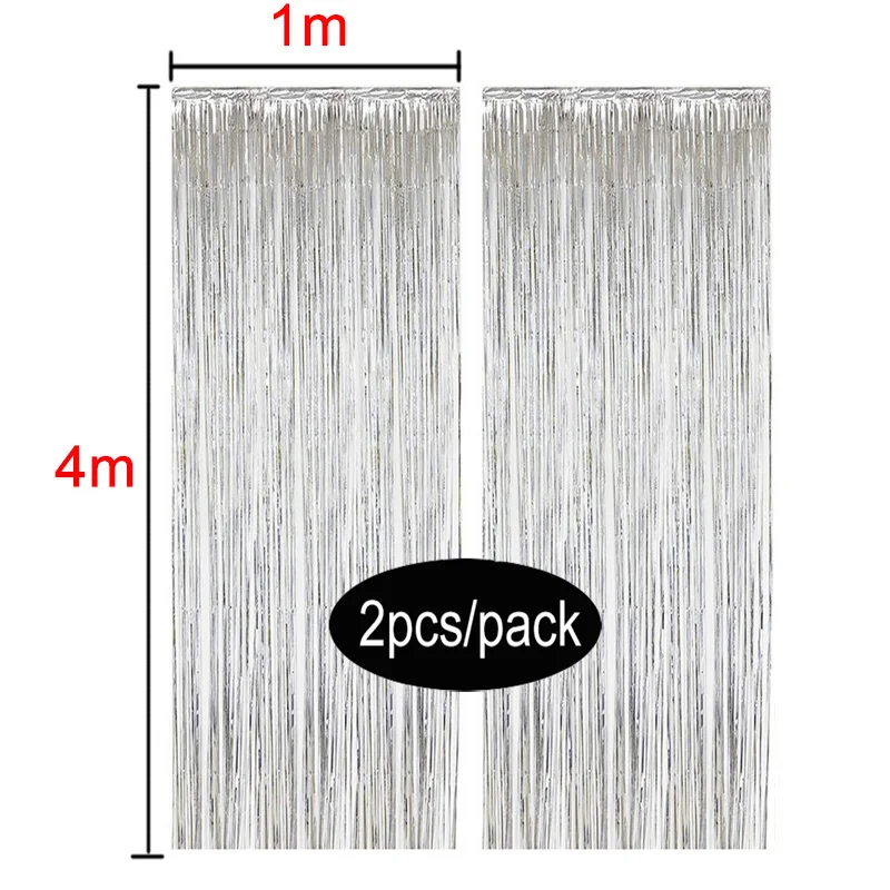 

Фольговая занавеска 4 м, золотая, 2 шт.