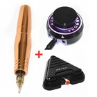 Новинка 2021, вращающаяся Перманентная тату-машинка для волос и кожи головы, щеточный мотор без сердечника с педалью Aurora Power