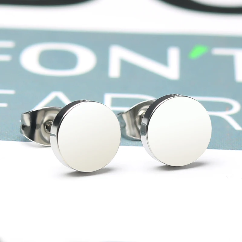 Круглые серьги-гвоздики в виде гантели Корейском стиле 2021 1 пара серьги панк 4-12 мм