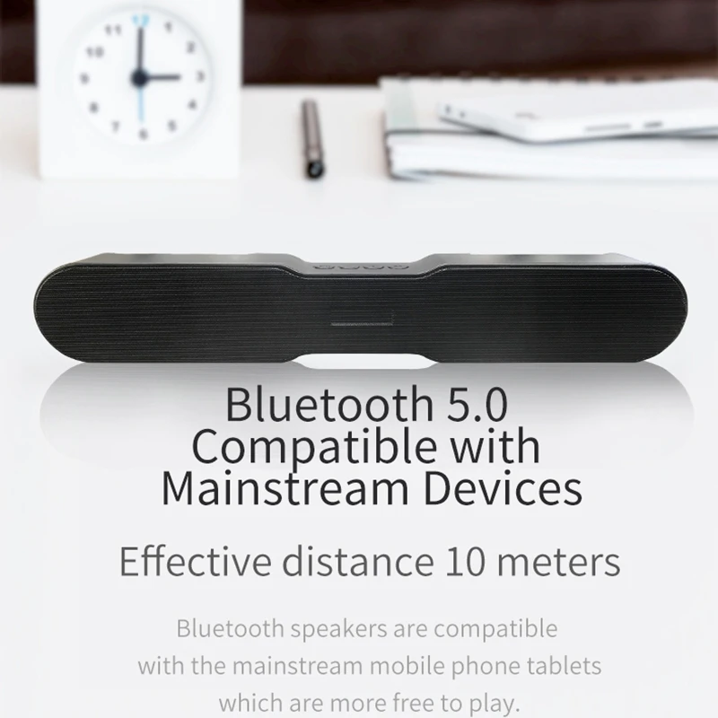 

Bluetooth 5.0 Soundbar Wireless Speakers for Home Theater Surround Stereo 1500Mah 10W for TV/PC/Phone