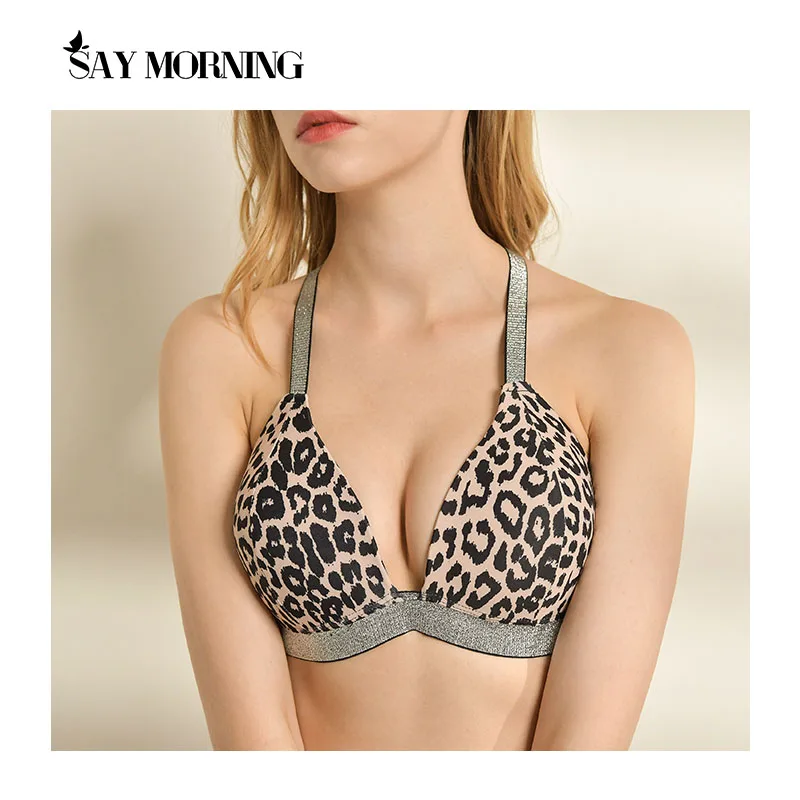 Женский купальник с чашками пуш-ап SAY MORNING открытой спиной и перекрестными