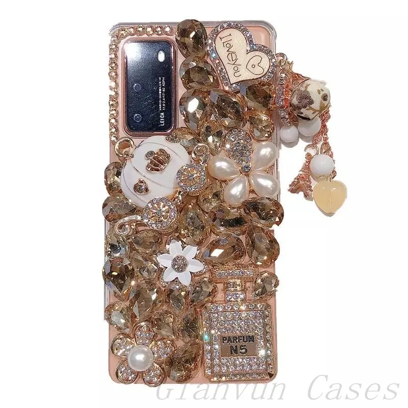Bling Diamond Pumpkin Car Soft Phone Case For iphone 14 X XR XS 11 13 Pro Max 12 Pro 7Plus 8Plus 5 6 s 7 8 Plus SE 2020 + Cover