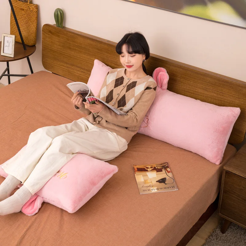 

одђка из меа кѬолика Rabbit fur plush pillows bedding home decoration cushions PP cotton filling full safe and comfortable gi