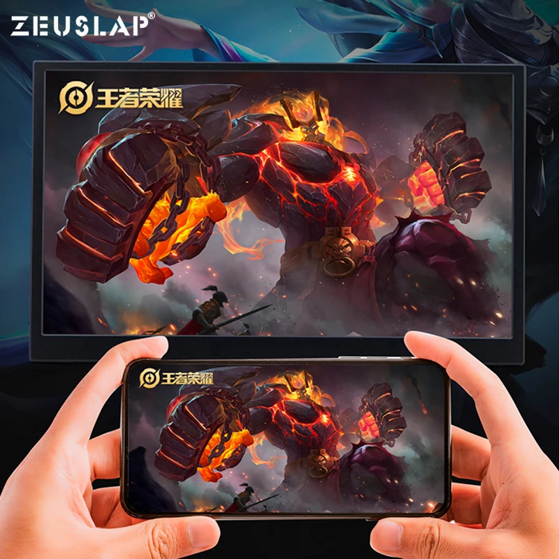 zeuslap 13 3 15 6 19201080p fhd ultrathin monitor type c hdmi compatible portable gaming monitor for switchps4macbook pro free global shipping