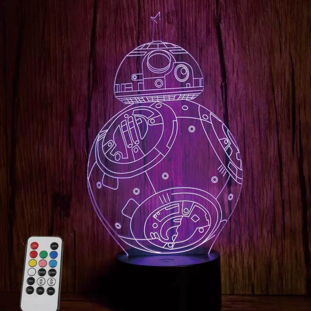 

Acrylic Table Lamp Robot Pattern For Home Room Decor Figure Kid Child Light Cool Gift Light Night W6X1