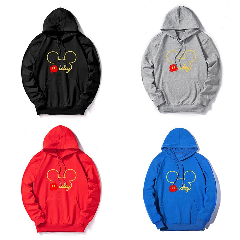Women Sweatshirt Cotton Hoodies Autumn Winter Minnie Cartoon Hoodie Print Pullover Long Sleeve Plus Size 5XL White