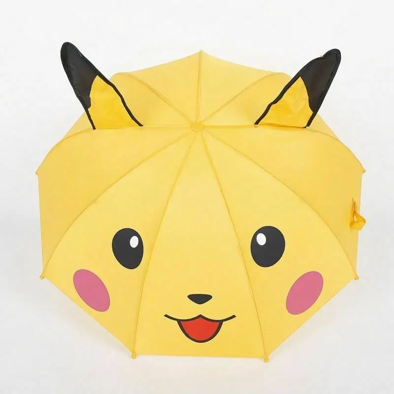 Зонт с милой прямой ручкой, детский подарок на заказ, Pokemon go Pikachu, детский желтый складной длинный зонтик