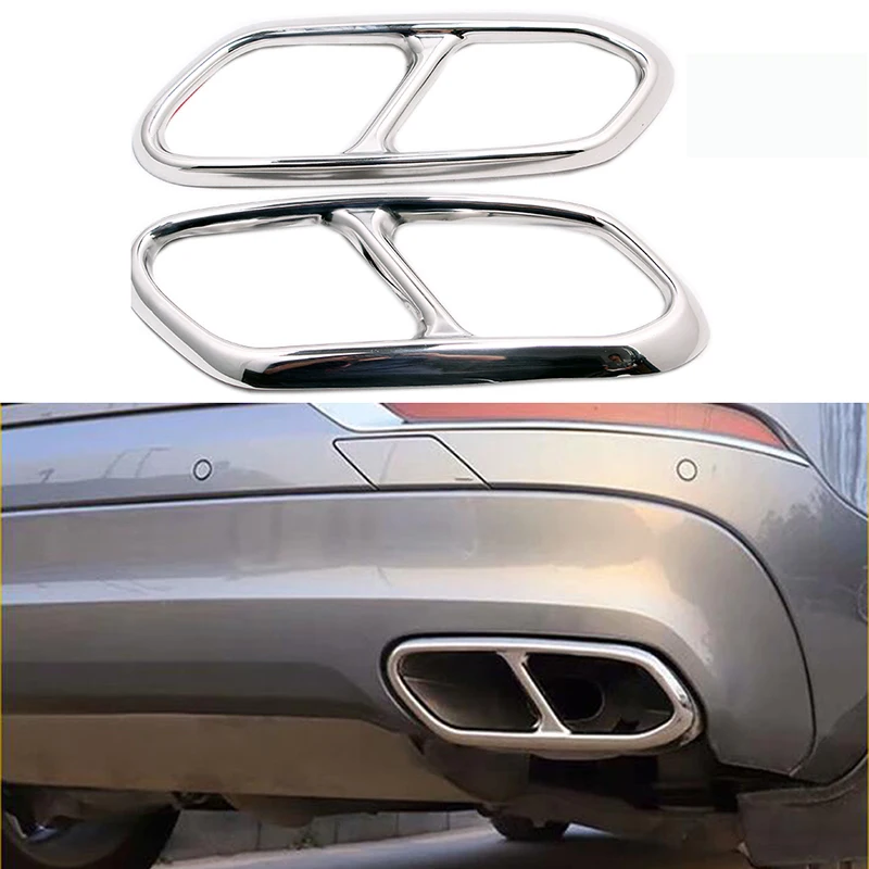 Задний глушитель выхлопной трубы из нержавеющей стали декоративная отделка рамы