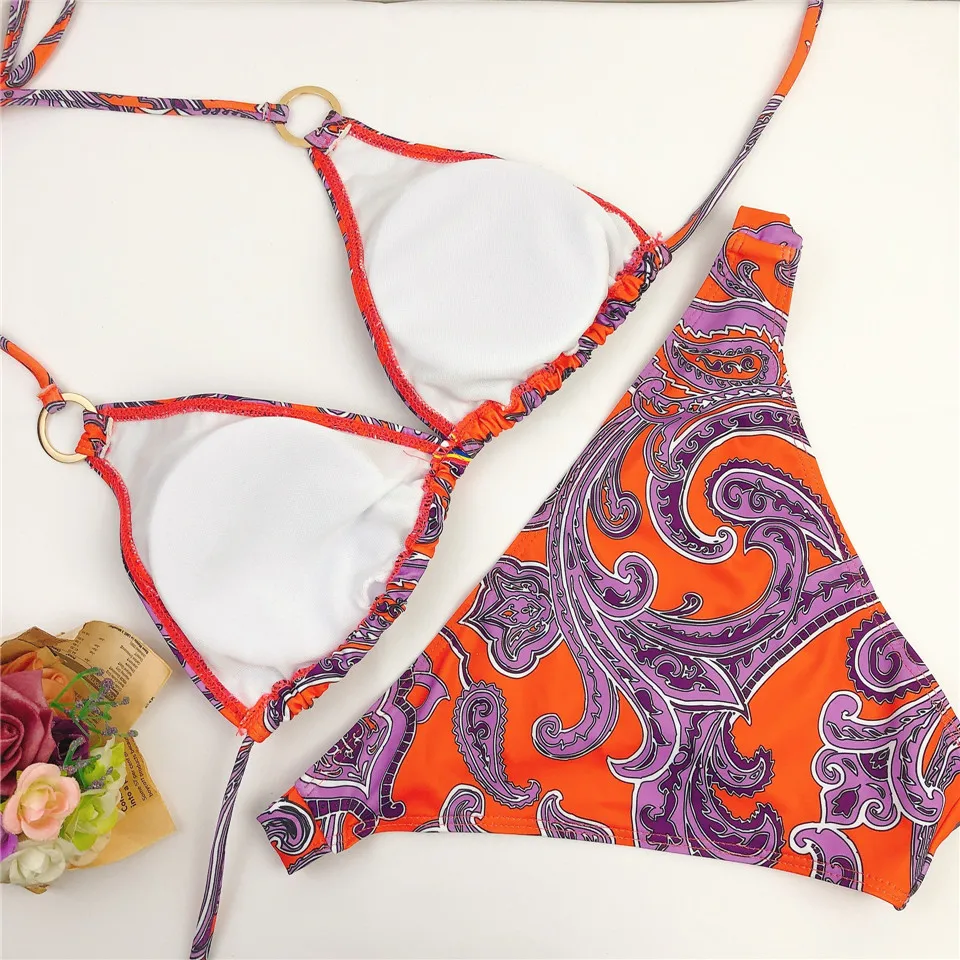 

Sexy Dot Print Bikinis 2021 Mujer Swimwear Women Swimsuit Bandage Bathing Suit Maillot De Bain Femme Biquini Brazilian Monokini