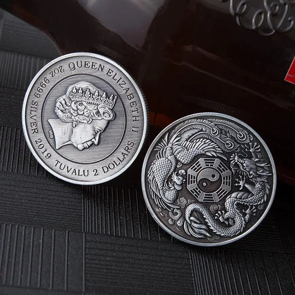 Памятные монеты Элизабет Дракон и Феникс памятная медаль Сплетницы