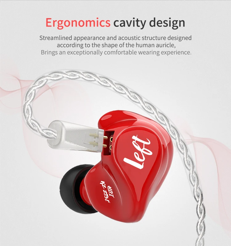 KZ ZS3E HiFi динамические наушники в ухо стерео спортивные наушники с шумоподавлением без микрофона съемный кабель гарнитура