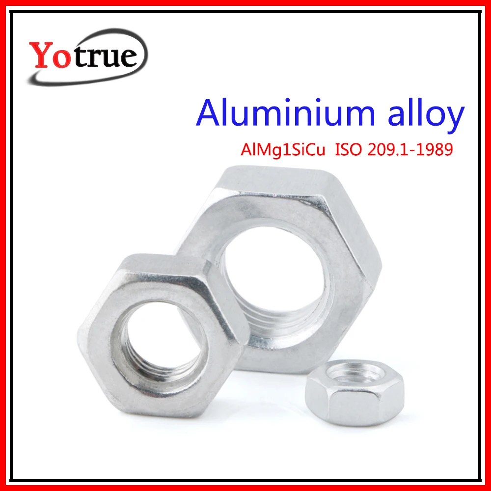 5-50 шт/партия алюминиевый сплав nuts гайки M2/M2.5/M3/M4 ~ M14/M16/M20/#4-40/#6/#8/#10 цветной алюминий
