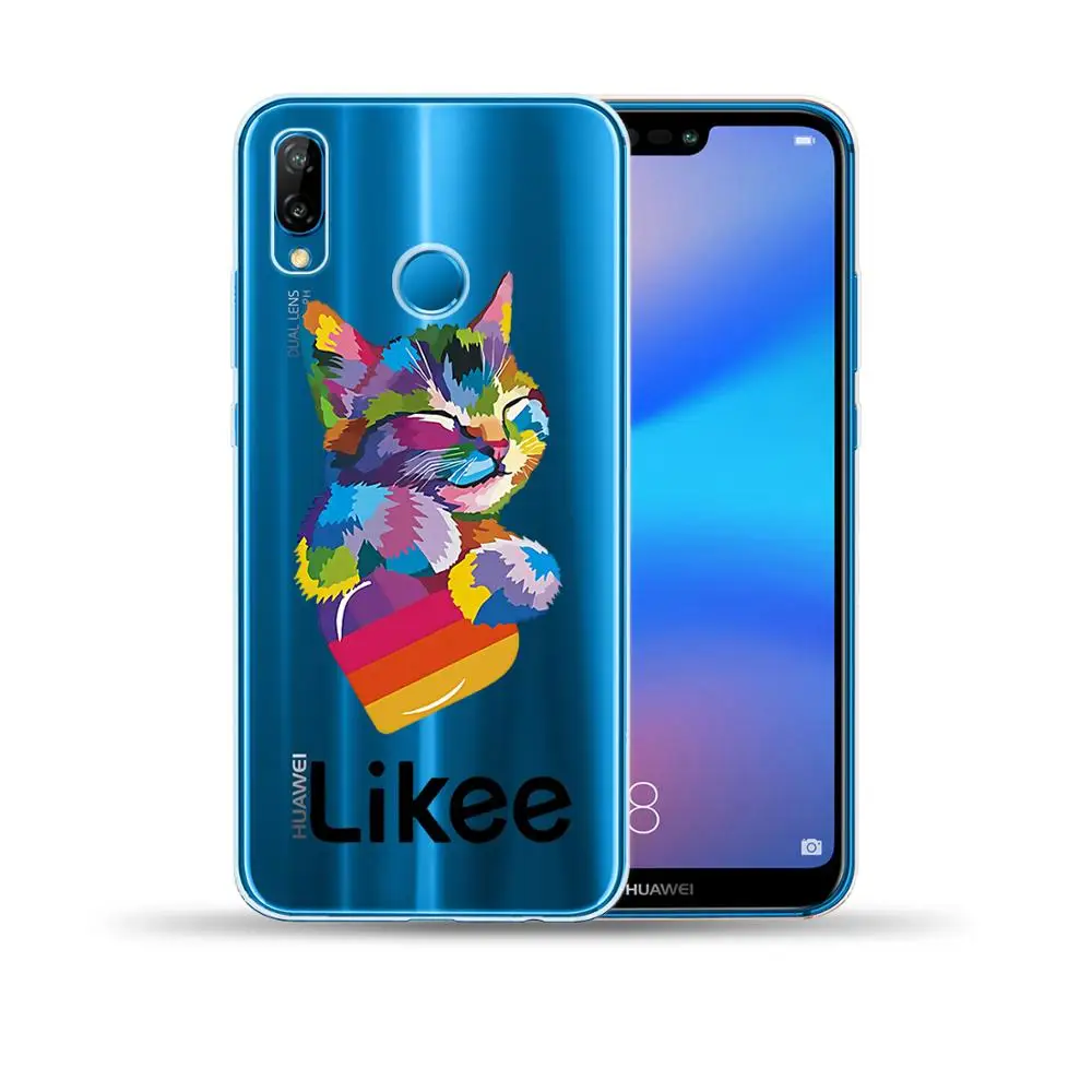 Likee Cat Bear Love Heart Silicone Case Cover For Huawei P40 Lite E P10 P20 P30 Pro Plus P8 2017 Y9 2018 2019 | Мобильные телефоны