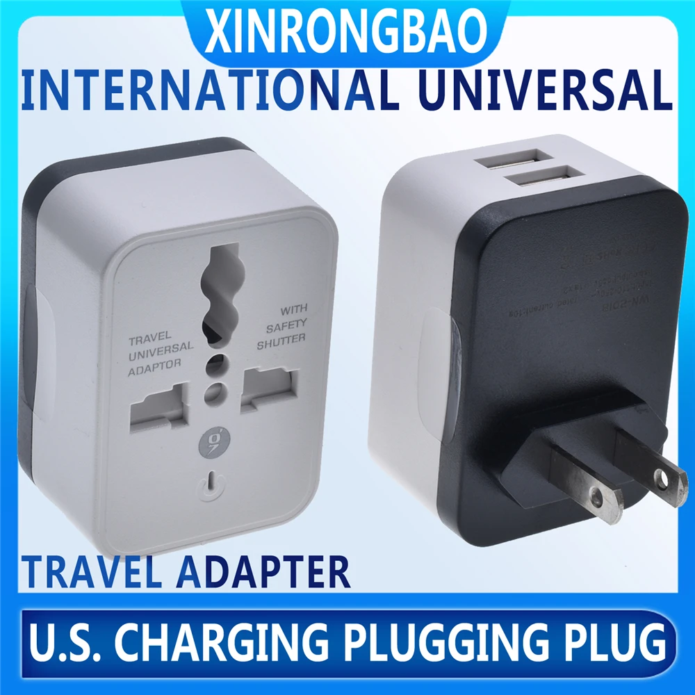 

Американские правила 2USB 1 А/2 а зарядный Универсальный дорожный адаптер Международный дорожный адаптер переменного тока штепсельная вилка ...