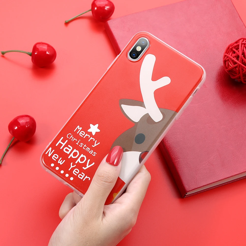 Рождество Подарки на Новый год матовый чехол для телефона samsung S8/S9/S10 плюс S10 E