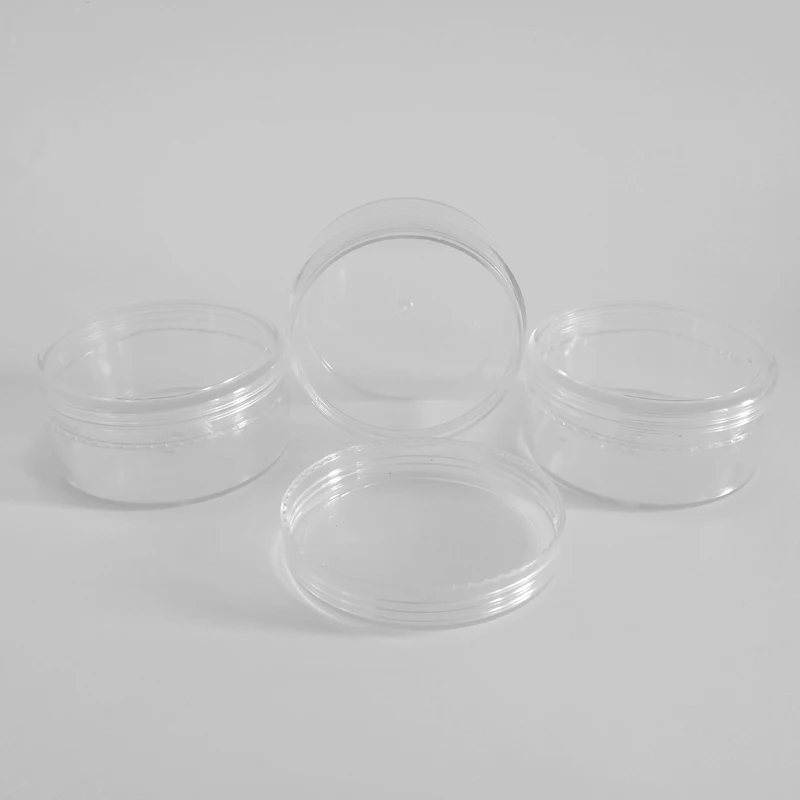 Clear Lids 10 шт 50 г/50 мл Пластиковые Многоразовые коробки с прозрачной основой пустые косметические банки для ногтей порошок бутылки тени контейнер - Цвет: Clear Lids