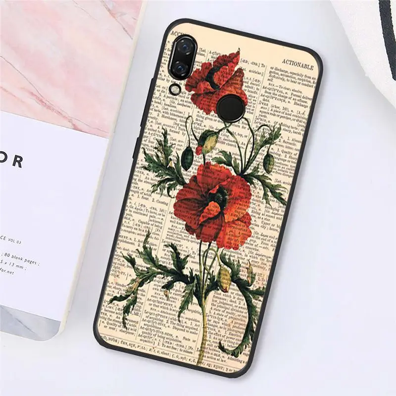 Чехол-книжка MaiYaCa с винтажным принтом цветущего цвета для телефона Xiaomi Redmi8 4X 6A 9 8A