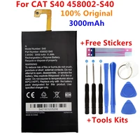 100 original 3000ah battery replacement for caterpillar cat s40 458002 s40 batteries bateria cat s40 batterygift tools