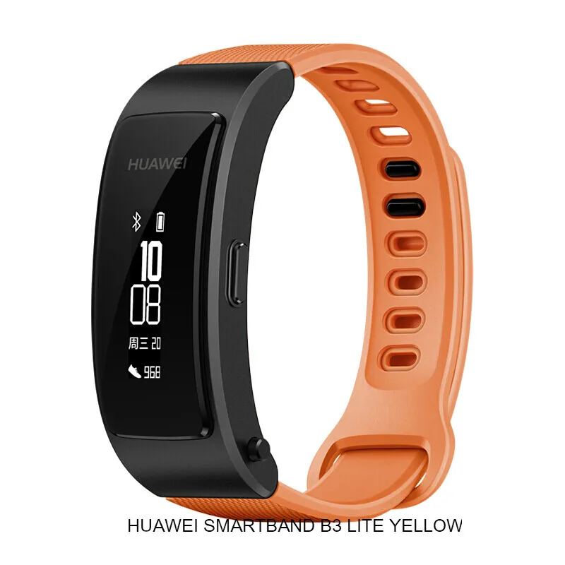 B3 LITE YELLOW Смарт-браслет Huawei talkband B3 Lite Bluetooth гарнитура ответ/конец вызова Запуск прогулки сон Авто трек сигнализация сообщение - Цвет: B3 LITE YELLOW