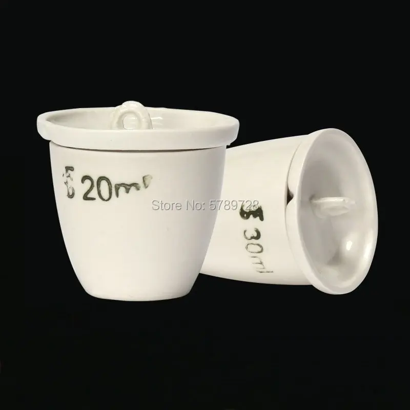 4 шт лабораторные инструменты 20 мл 30 50 Гуш керамический фарфоровый тигель с