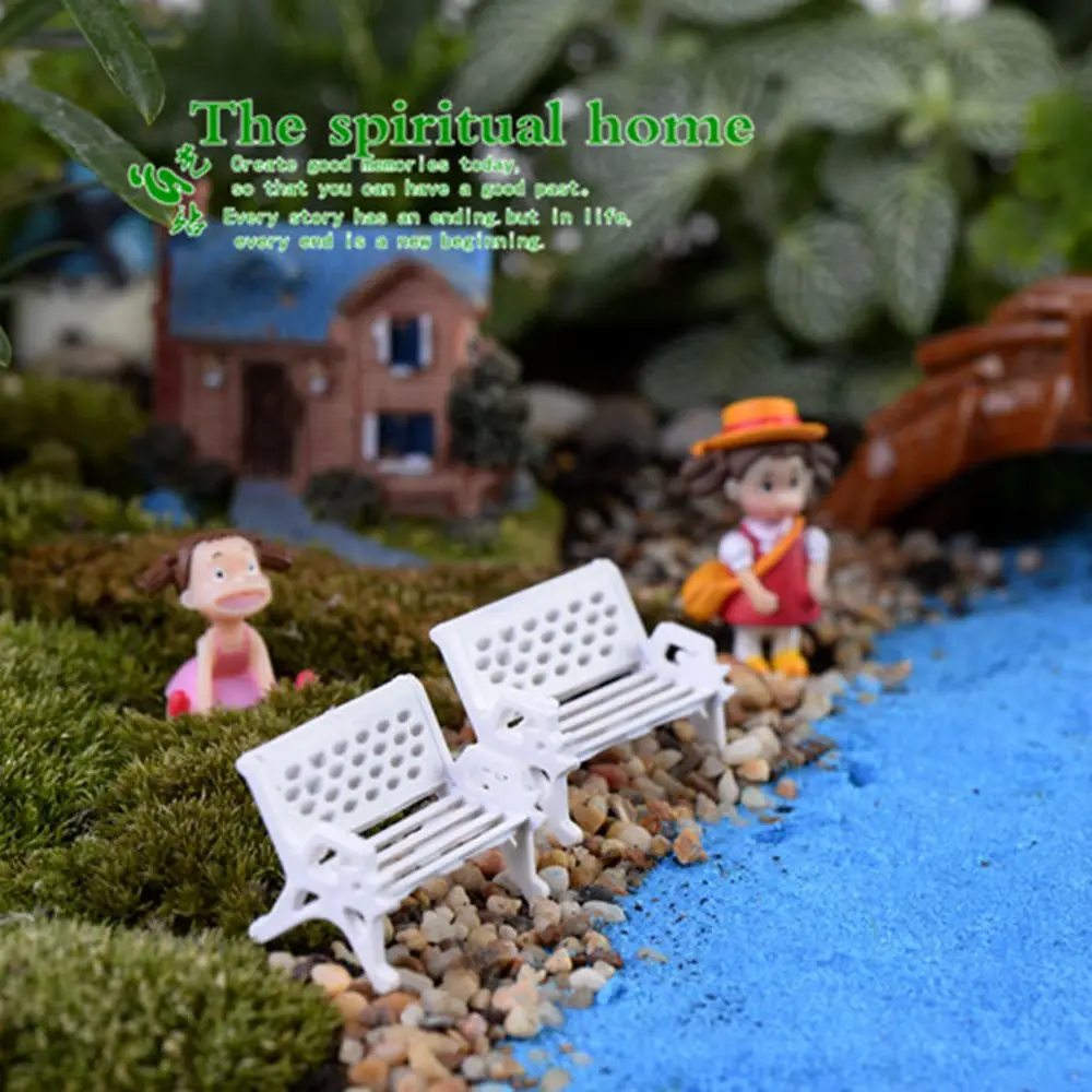 Новый Белый Стул миниатюрюры для кукольного домика милый Сказочный Садовый Гном