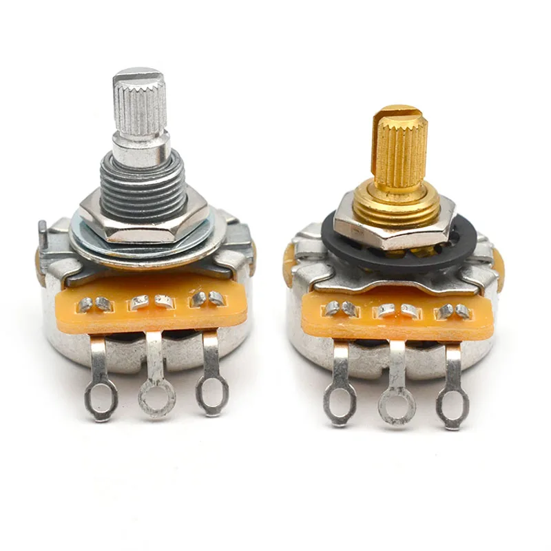 cts töpfe melden sie eine oder linear 250k500k messingaluminium welle volumen ton potentiometer für elektrische gitarren free global shipp