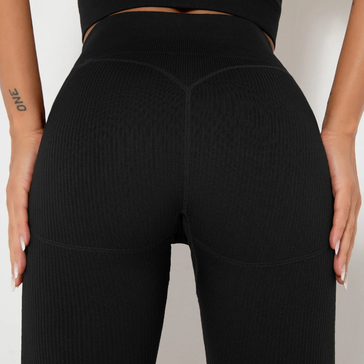Ribbed Push Up Leggings Women Booty Scrunch Work Out Tights Nylon Exercise Compression Pants Sexy Sports Leggins Active Wear | Спорт и