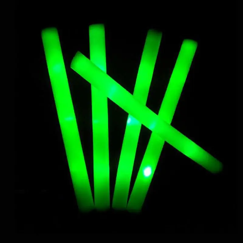 

30 30 Pcs Light-Up Foam Sticks LED Soft Batons Rally Rave Glow Wands Multicolor Cheer Flashing Tube Concert for Festivals Party