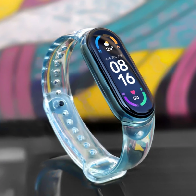 Сменный силиконовый ремешок мягкий гелевый для умных часов водонепроницаемый Mi 3