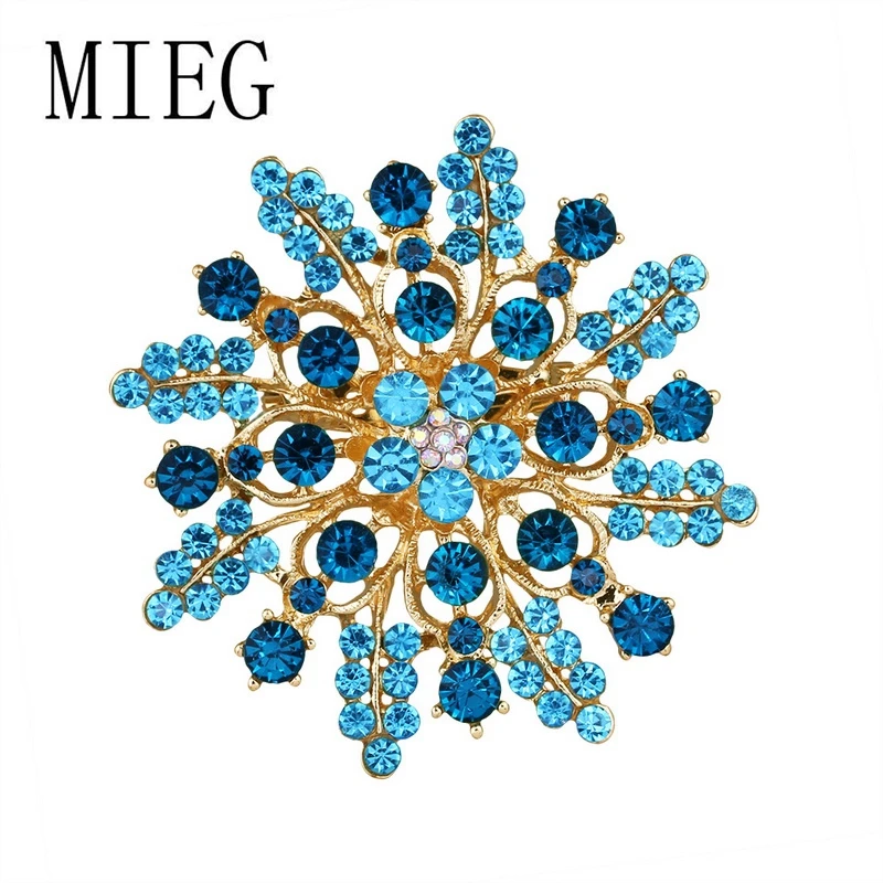 Бренд MIEG, стразы, броши в виде цветка для женщин, девушек, свадебные, вечерние, брошь в виде букета, аксессуары