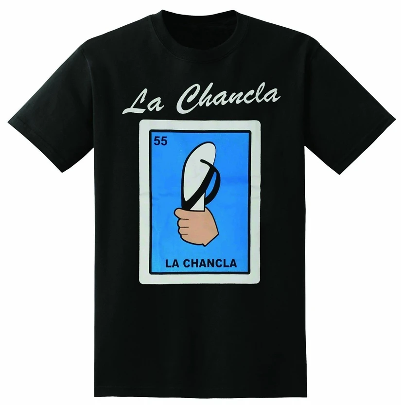 Взрослая Мексиканская Loteria La Chancla черная футболка забавная S 2Xl Футболка мужская