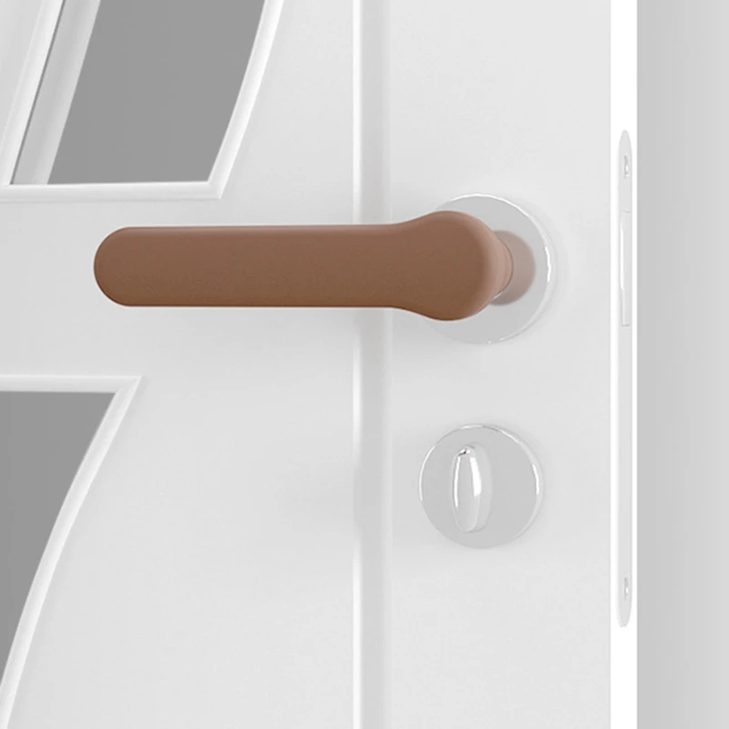 Manija de puerta de silicona para habitaci&oacute;n de ni&ntilde;os y beb&eacute;s, protecci&oacute;n contra choques, conjunto de mangos para tirar de la puerta, guantes de protecci&oacute;n, novedad-0