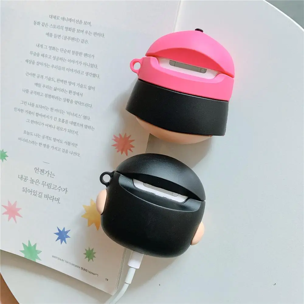3D case For Apple new Airpods Crayon Chibi Maruko Silicone soft Cover for airpods 2 Wireless Bluetooth Earphone Protective |