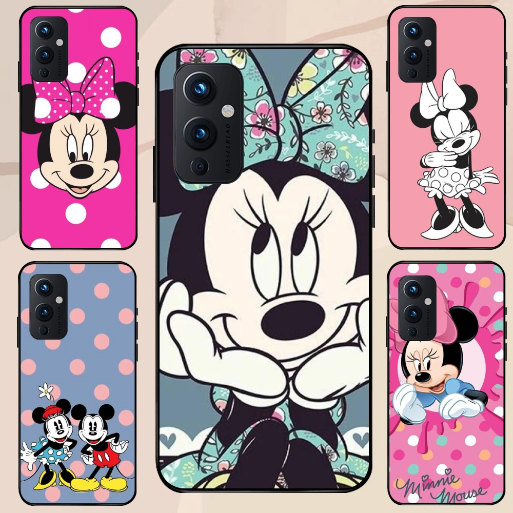 

Phone Mobile Case for One Plus 9Pro 9R 7T PRO 5T 6 5 Shockproof Custom Cellphone Oh Disney Mouse Minnie Cute
