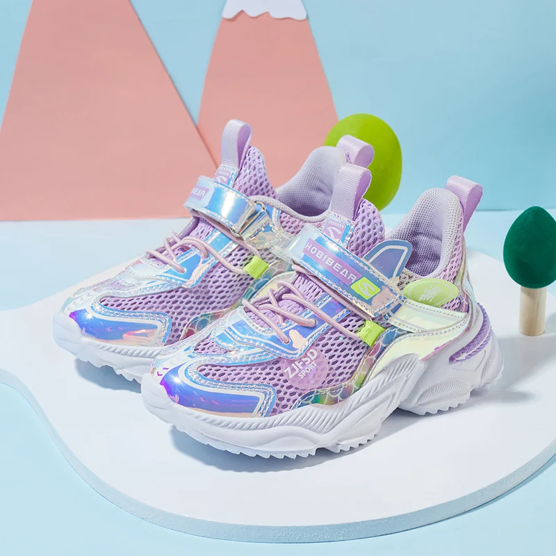 

Fashion Anti Slip Soft Bottom Kids Girl Casual Shoes Flat Sneakers Shoes Children Breathable Sports Shoes