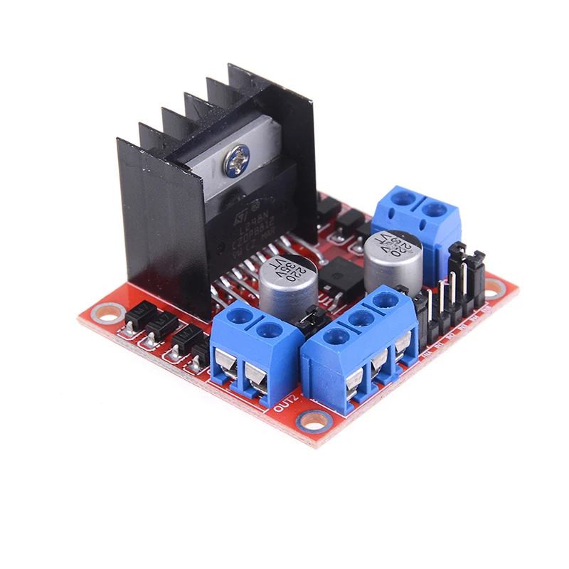 

1x плата модуля привода шагового двигателя L298N, двойной H Мост постоянного тока для Arduino около 43x43x27 мм