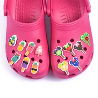 new arrival cute cartoon kids croc shoes charms lovely ice cream baby shoe charm decoration girls gift honey bee accessories