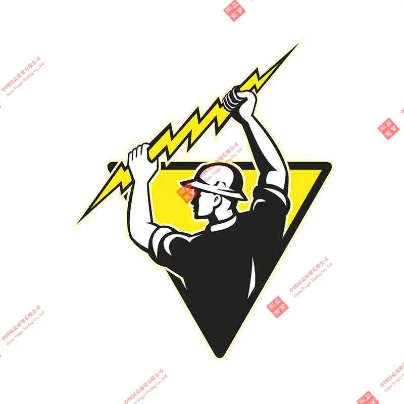 

For Electrician Symbol Car Bumper Decal Window Car Stickers Surfboard Fine Decals Waterproof RV JDM Decor Motorcycle Decals