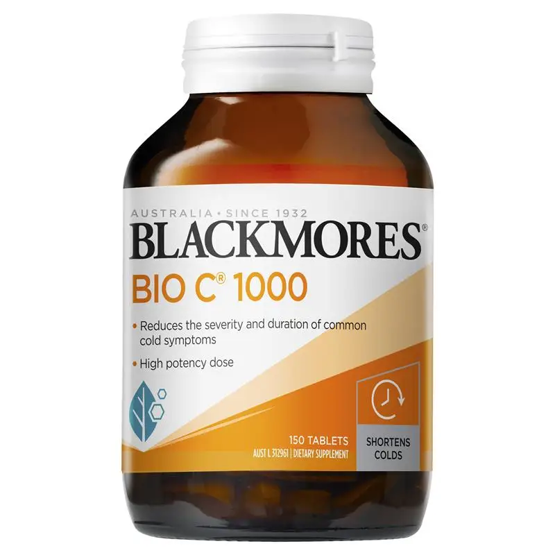 

Australia Black More Vitamin C 1000mg Tablets Men Women Immunity Vitamins Minerals Health Wellness Beauty VC Pills Supplements