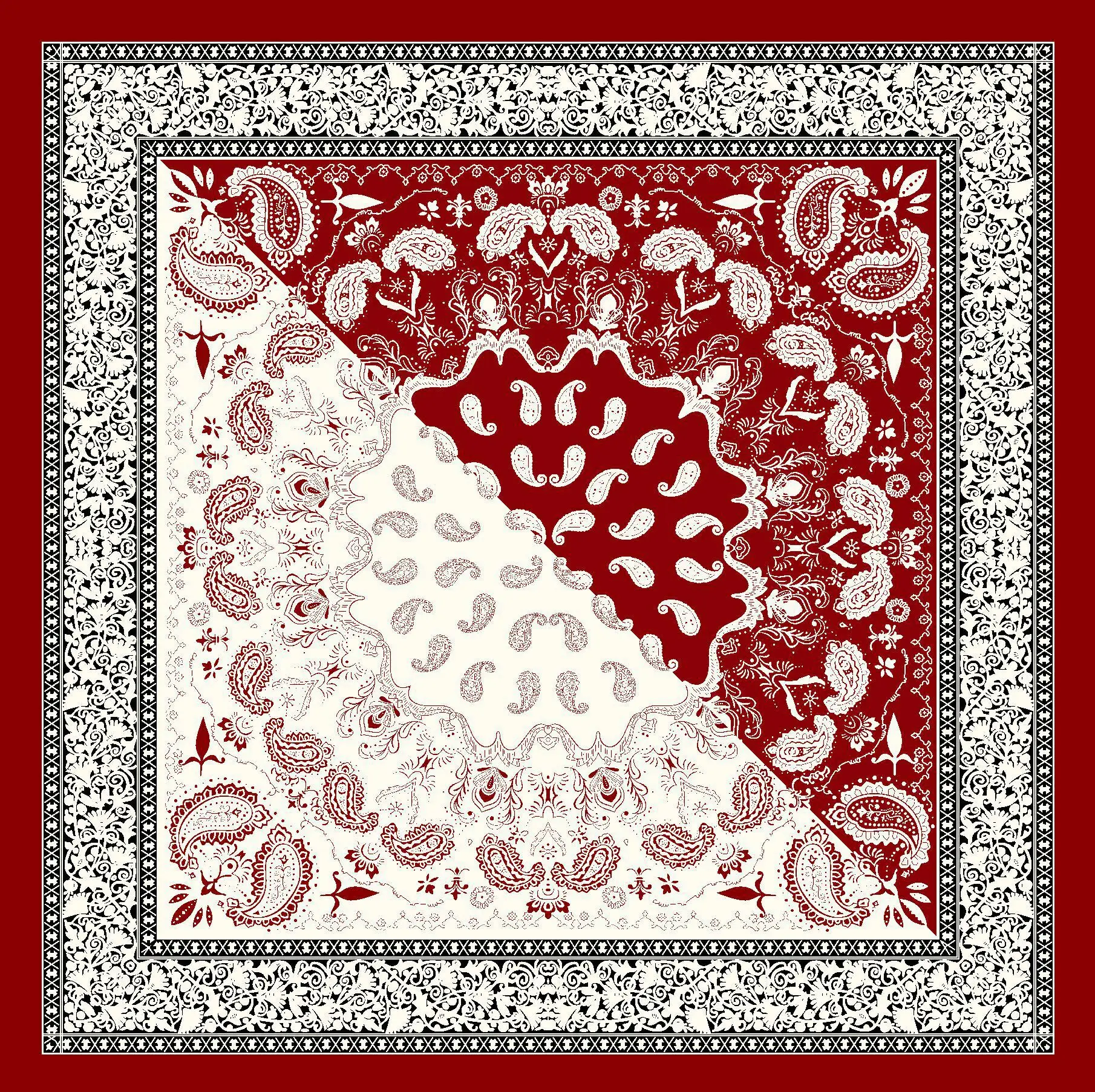 

Scarf 90cm*90cm scarf ethnic bohemian color matching small cashew scarf square