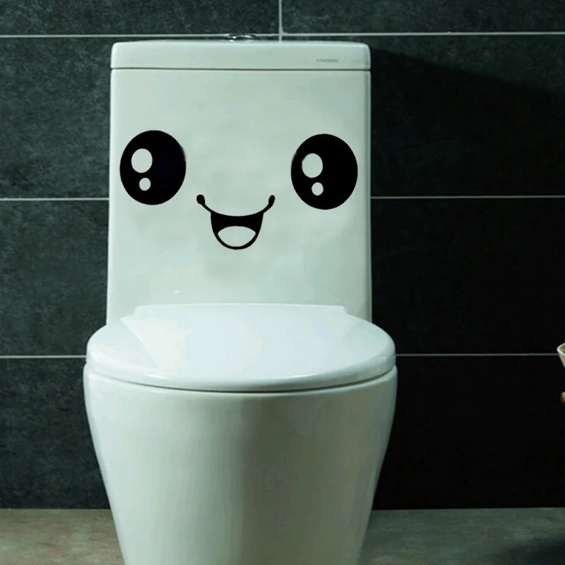 Милые настенные наклейки водонепроницаемые для украшения дома туалета