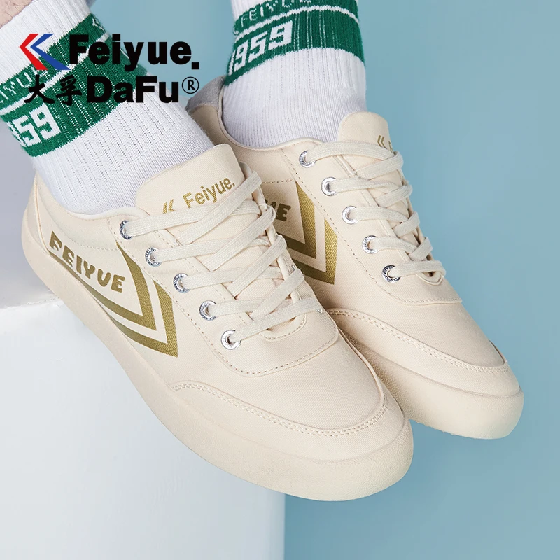 Feiyue/Повседневная мужская и женская обувь; коллекция 8196 года; парусиновая обувь; Вулканизированная обувь с эластичной стелькой; дышащие удобные модные кроссовки