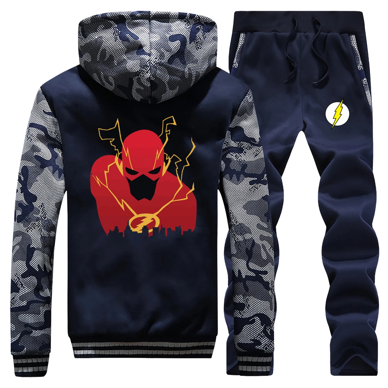 Флэш Барри Аллен Толстовка пальто супергероя на молнии свободный спортивный