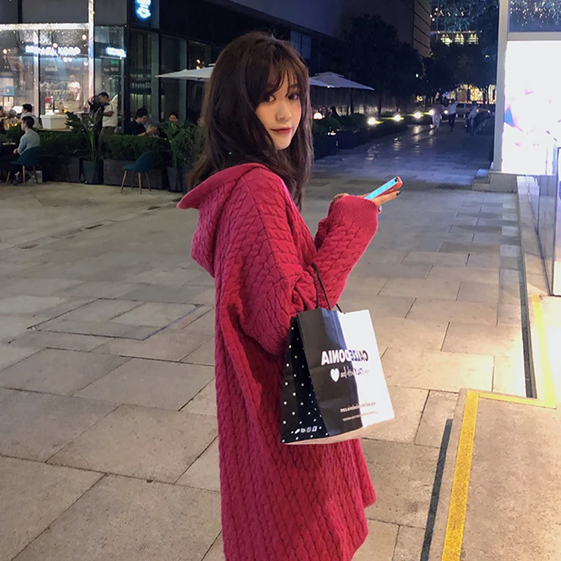 Женские свитера Осень-зима корейский пуловер вязаный свитер джемпер теплый с