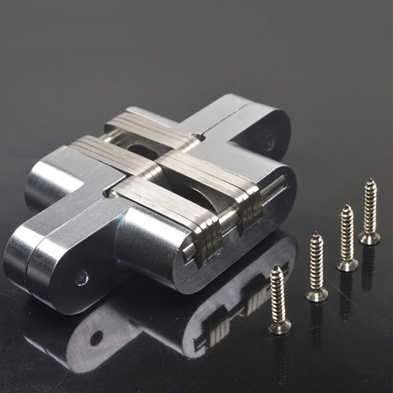 

2 PCS Door Hinges Invisible Cross Hinges Concealed Cabinet Cupboard Door Wooden Boxes